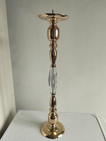 qızıl qələm: Məhsul: Dekorativ şamdan/stan­dart lampa ayağı - Material: Metalik — 1