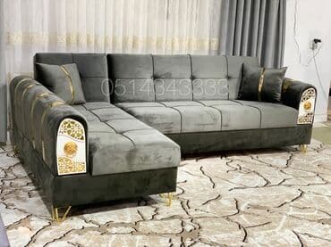 Künc divan, Yeni, Açılan, Bazalı, Vеlur parça, Şəhərdaxili pulsuz çatdırılma