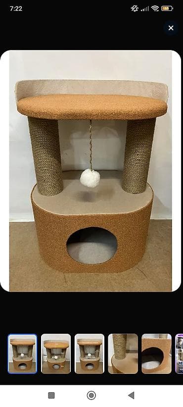 Домик для кошки с когтеточкой. Öz pişiyim üçün almışam. Təp təzədi