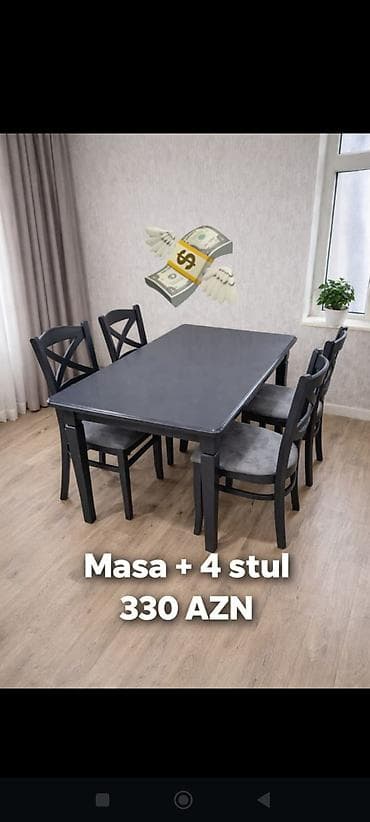 mətbəx ustolu: Masa və oturacaq dəstləri — 1