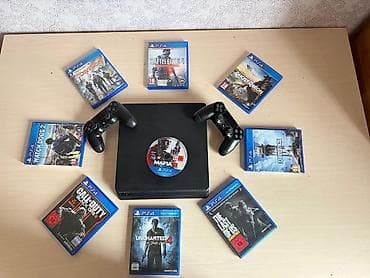 ps5 ucuz oyun: PlayStation 4 Slim oyun paketi Komplekt: - PS4 Slim konsolu (qara — 4