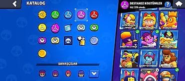 afsiant qiz: Brawl Stars oyun hesabı - Kubok sayı: 36,098a - Qızıl: 5,000 - Cems — 3