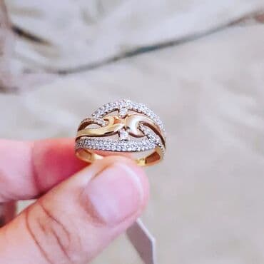 tək qaş: Üzük, Sarı qızıl, 585 Əyar — 4