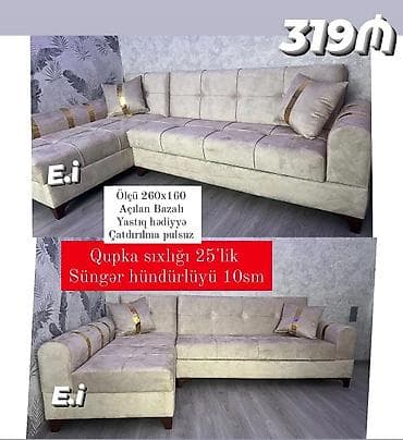 Künc divan, Yeni, Açılan, Bazalı, Parça, Şəhərdaxili pulsuz çatdırılma