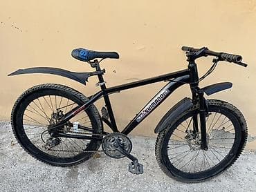Dağ velosipedi – SHIMANO transmissiyalı, 26" təkərlər - Çərçivə: qara — 1