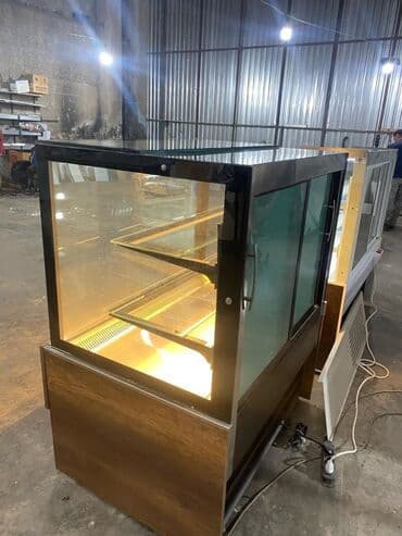 böyük soyuducu: Soyuducu şirniyat vitrinləri yeniden seçilmir ağ vitrin 145x80x135 — 3