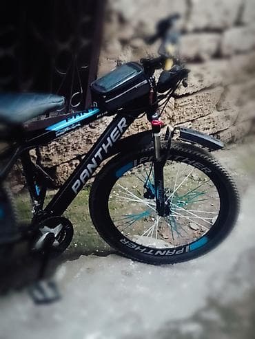 Şəhər velosipedləri: Panther dağ velosipedi - Rəng: qara-mavi dizayn, Panther loqolu — 4