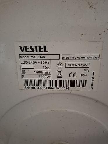 tp link 8151n: Vestel paltaryuyan maşın – Model: WB 814G - Yük tutumu: 8 kq - Sıxma — 2