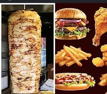 nahar yeməyi: Doner və Fast-Food Menyusu - Toyuq dönəri: dik şişdə bişirilən, nazik — 1