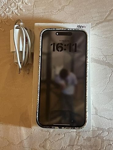 107 ekran televizor: IPhone 15 Pro Max, 256 GB, Black Titanium, Zəmanət, Simsiz şarj, Face ID — 7