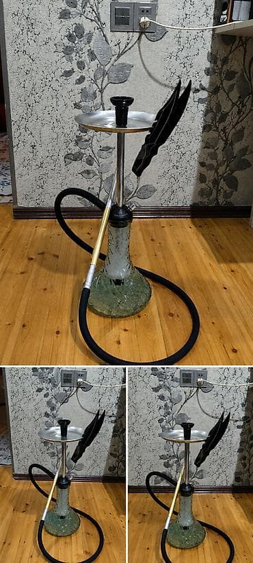 Qelyan buz turbucka tutun ucun stekan komur maşa ustunde verilecek — 2