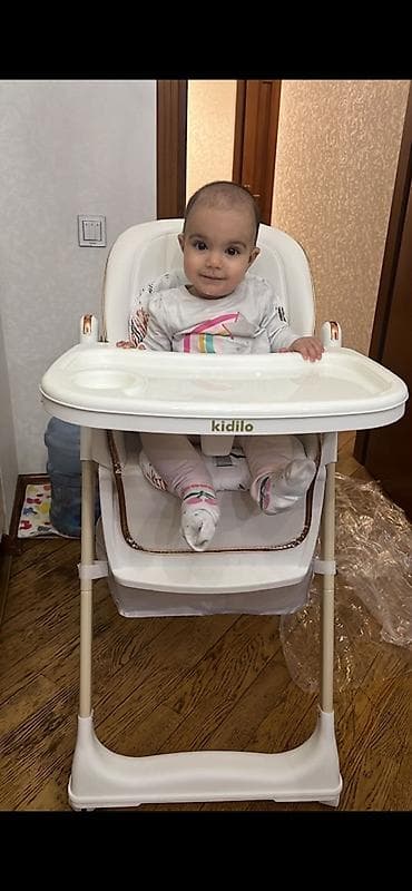 Oyuncaqlar: Uşaq yemək stulu – Kidilo - Rəng: krem/aq/şampan detalları - — 4
