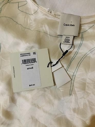 Calvin Klein qadın bluzası - Rəng: brilliant white (etiketdə — 2