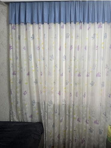 usaq otagi dekorlari: Uşaq otağı üçün dekorativ pərdə dəsti - Model: ikiqat pərdə – — 2