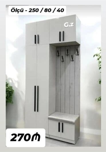 Dolablar: Açılan, 6 qapı Düz dolab, Dəhliz dolabı