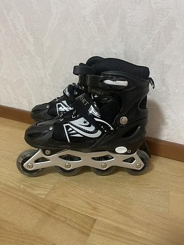Roliklər: Inline təkərli konki (roller skates) – qara/ağ dizayn - Növ: Inline — 4