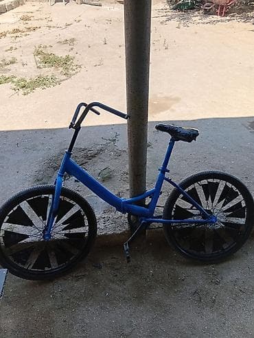 Şəhər velosipedləri: Şəhər kruizer tipli velosiped – fərqli dizayn - Rəng: mavi (tam — 4