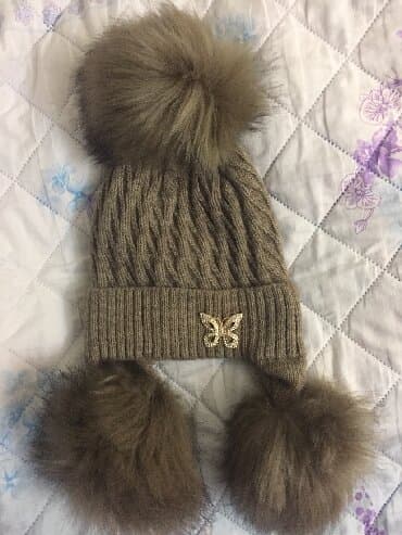 qadınlar üçün toxunma papaqlar: Isti yun papaq. qəhvəyi rəng. yenidir işlənməyib.Türkiyə malıdır — 1