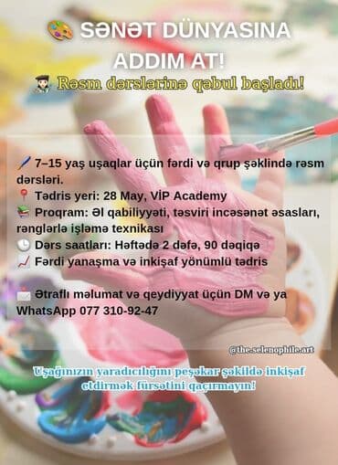 azərbaycan bölməsində rus dili dərsləri: 🖌️ Uşağınızın rəsmə marağı var? 🎨 7–15 yaş uşaqlar üçün rəsm — 1