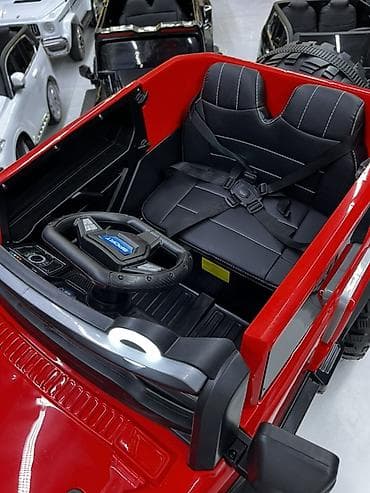uşaq çantalar: Uşaq üçün elektrikli off-road maşın - Korpus: parlaq qırmızı SUV — 2