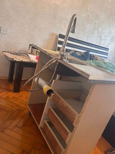 Садовая, уличная мебель: Mətbəx üçün sinkli şkaf-modul - Üst hissə: paslanmayan poladdan — 2