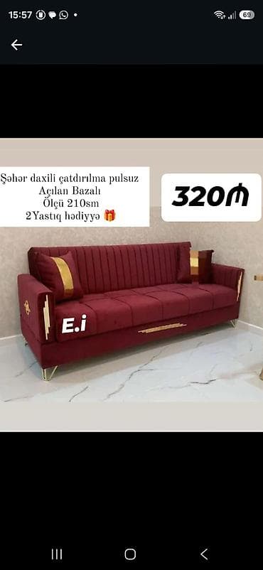 Di̇van-kravat, Açılan, Bazalı, Parça, Şəhərdaxili pulsuz çatdırılma