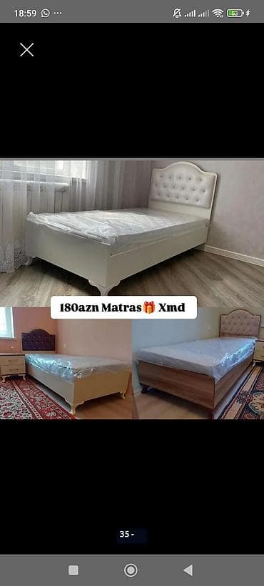 Tək nəfərlik çarpayı dəsti - Çarpayı ölçüsü: təxmini 90x200 sm (tək