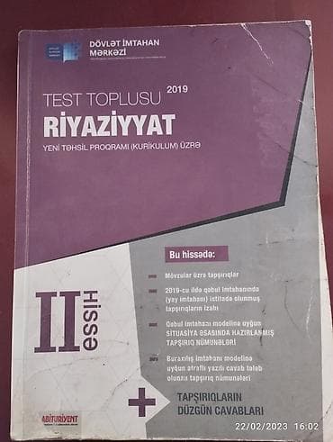 Riyaziyyat 2ci hissə toplu İşlək haldadır ( 3 man) Metroya çatdırılma lalafo.az -da Riyaziyyat 2ci hissə toplu İşlək haldadır ( 3 man) Metroya çatdırılma