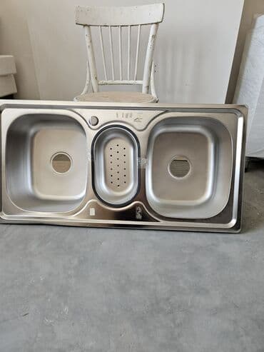 мойка для кухни: Прямоугольная Кухонная мойка, Без шкафа, Нержавейка — 1