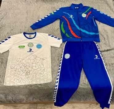 Рубашки: Мужской спортивный костюм, L, цвет - Голубой — 1