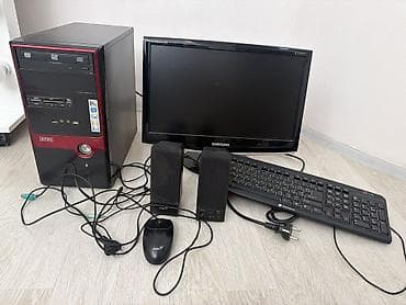 Masaüstü kopyuter. Intex sistem bloku + Samsung monitor + kolonka +