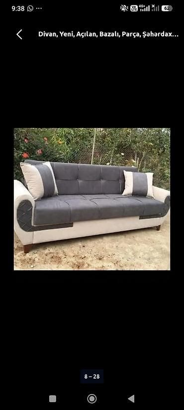 divan divan: Divan, Qonaq otağı üçün, Bazalı, Açılan — 1