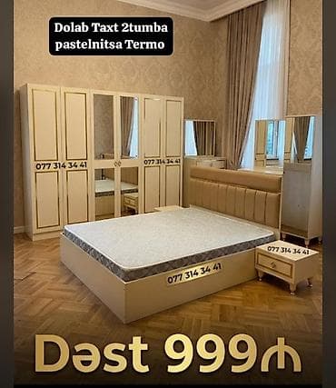tek divan modelleri: Yataq otağı mebel dəsti Tərkibi: - Geniş qapılı dolab (güzgülü orta — 1