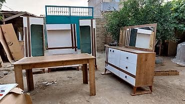 stol stul kreditle: Yemək otağı üçün komplekt mebel dəsti - Tərkib: - 2 ədəd şüşəli — 4