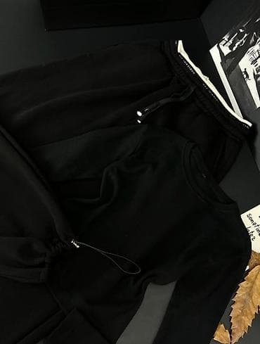 Uniseks ikili idman dəsti - Dəst: uzunqol sweatshirt + şalvar -