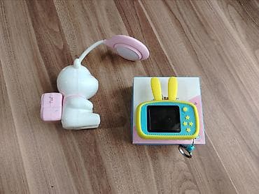 lazer lampasi: Uşaq fotoaparatı + LED şarj olunan masa lampasi. Ikisi da ideal — 3