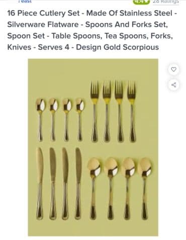 qaşıq dəstləri: Dəst paslanmaz polad sifarişlə gəlir. Zeng yada vatsap. 16 və 24 — 3