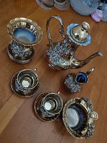 gull: Çay dəsti, rəng - Qızılı, Keramika — 3