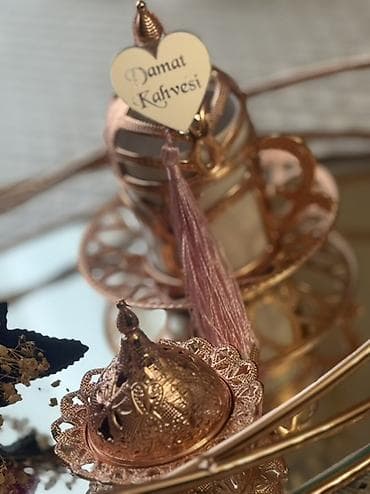 mis samovar: Qəhvə dəsti, rəng - Qızılı, Keramika — 1
