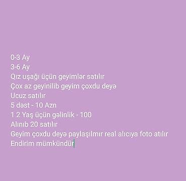 cinema plus barbie: Qız uşağı üçün geyimlər - Ölçülər: 0–3 ay, 3–6 ay - Komplektlər çox — 1