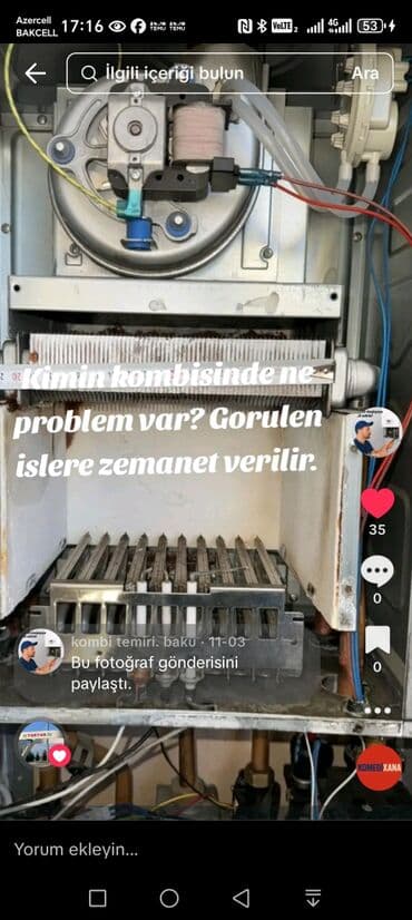 kombi qutusu: Bütün növ kombilərin pitiminutkaların təmiri. Görülən işlərə zəmanət — 6