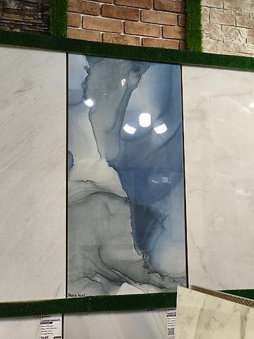 hamam ewyalari: Dekorativ divar paneli – “Broth Blue” dizaynı - Material — 1