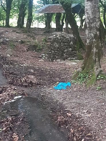 Meşəlik ərazidə kiçik çay kənarında yerləşən təbii istirahət məkanı