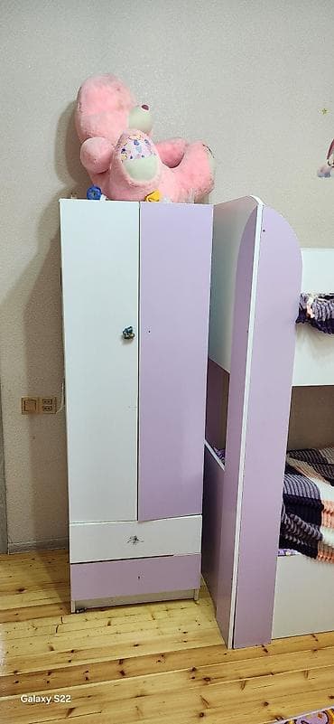 shkaf mebel: Oğlan və qız üçün, 2 təknəfərlik çarpayı, Dolab — 8