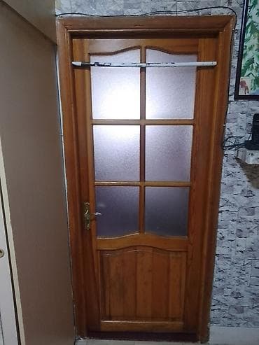 Дом и сад: Taxta şüşəli otaq qapıları - Material: təbii massiv taxta — 3