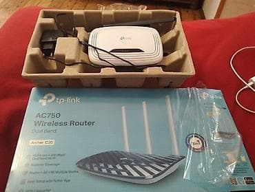 modem wifi sim: TP-Link Archer C20 AC750 Dual Band WiFi Router (yeni kimi)pakovkalidi — 3