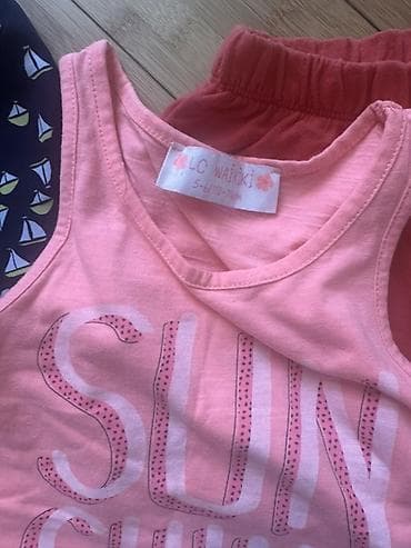 pampers 4: Qız uşağı üçün yay geyim dəsti – 6 parça Tərkib: - 1 ədəd çəhrayı — 10