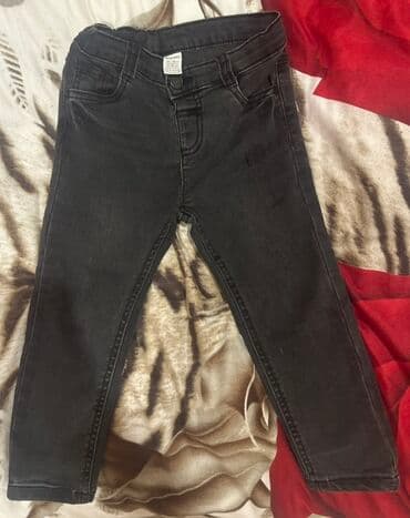 Uşaq şalvarı – tünd boz/qaraya çalan denim - Model: klassik beş