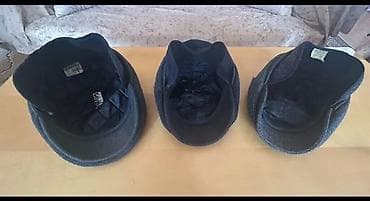 kişi üçün yun şap şaplar: Kişi şlyapaları – 3 ədəd klassik model - Növlər: 1) Düz kasket — 4