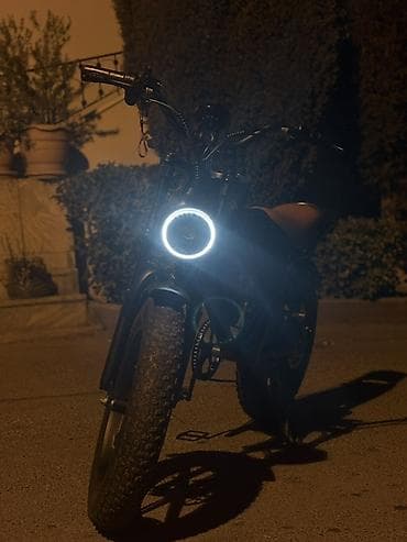 lxtx velosiped: Elektrik velosipedi – retro-moto üslublu şəhər/kross hibrid — 4